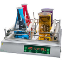 Лабораторный шейкер ПЭ-6410 многоместный с нагревом (нержавеющая сталь)